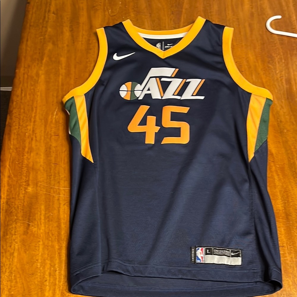 Nike Blue and Yellow Basketball Jersey